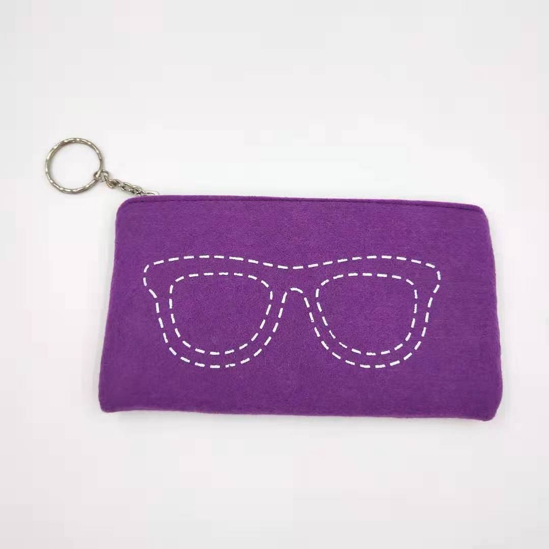 028 bag 2021 felt glasses bag student glasses bag handmade sunglasses case custom wholesale