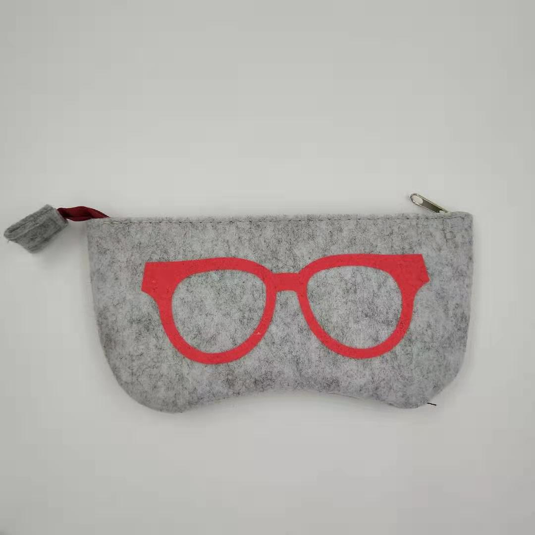 028 bag 2021 felt glasses bag student glasses bag handmade sunglasses case custom wholesale