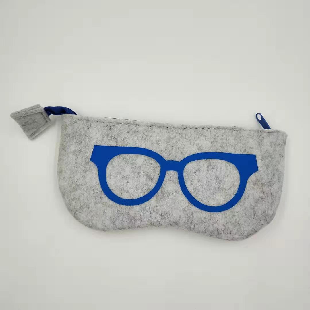 028 bag 2021 felt glasses bag student glasses bag handmade sunglasses case custom wholesale