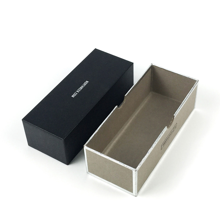 01053 paper box Whosale Custom logo black cardboard eyewear spectacle packaging box