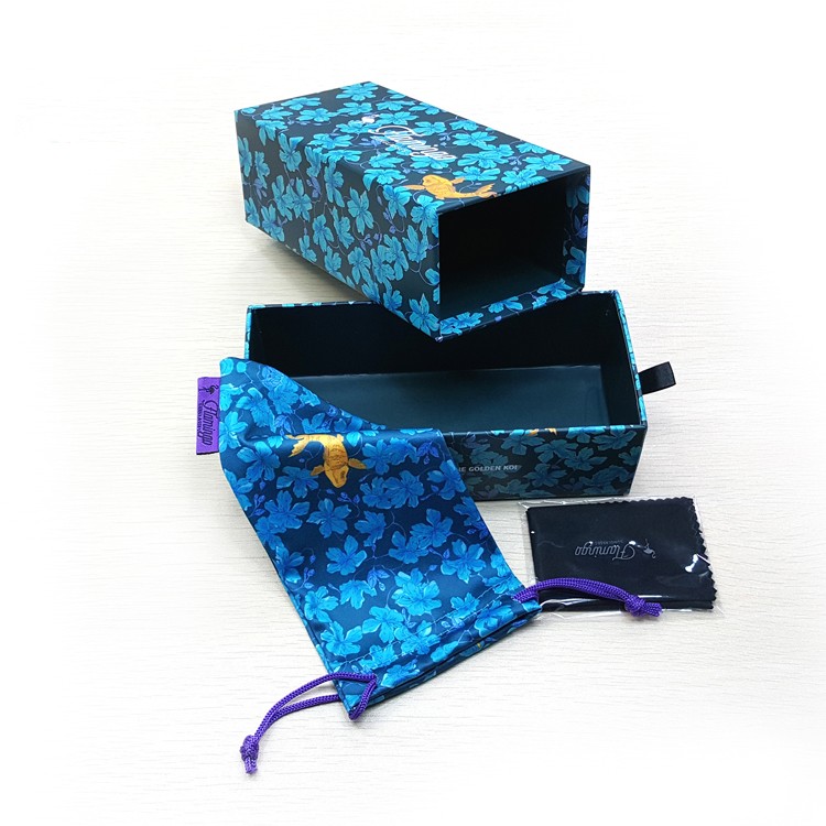 02004 paper box 2021 New wholesale custom eyewear paper drawer package box sunglasses anti blue glasses packaging sets