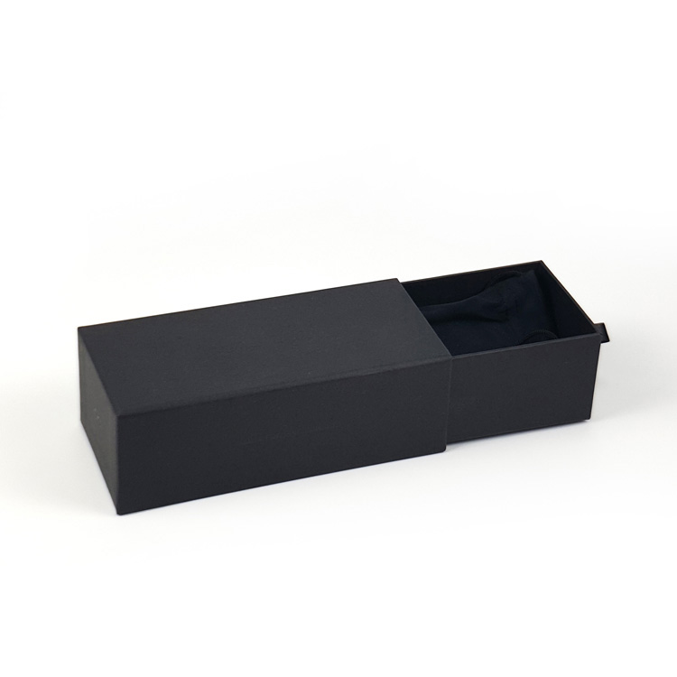 02018 paper box Custom logo black glasses box rectangular packaging for sunglasses packaging box