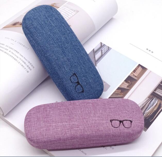 1986 case 2021 recyclable linen tin box myopia glasses case with customize logo