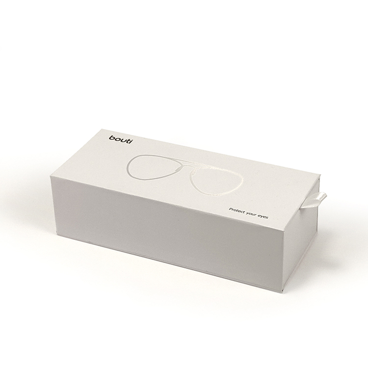 02041 paper box 2021 Unique design white cardboard environmental protection cardboard box glasses case