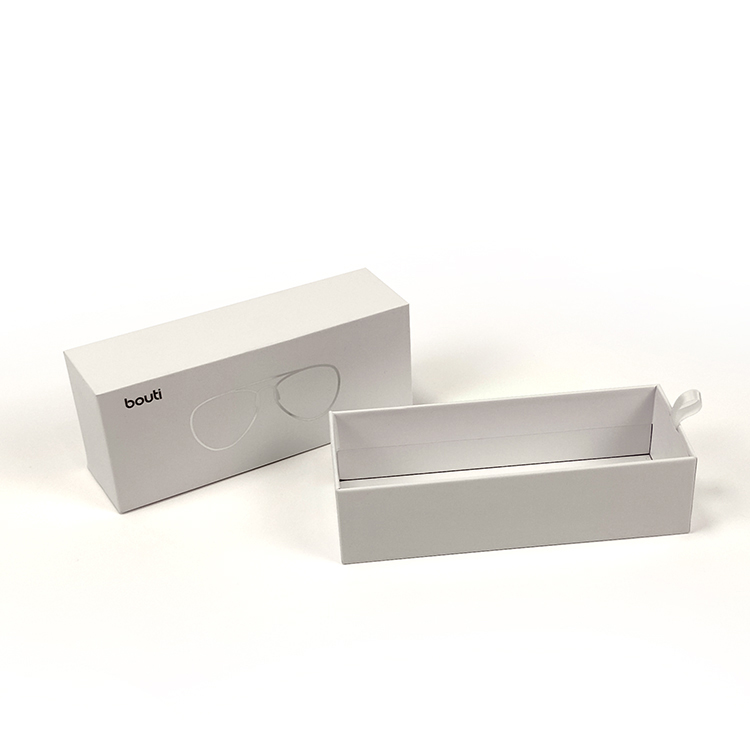 02041 paper box 2021 Unique design white cardboard environmental protection cardboard box glasses case