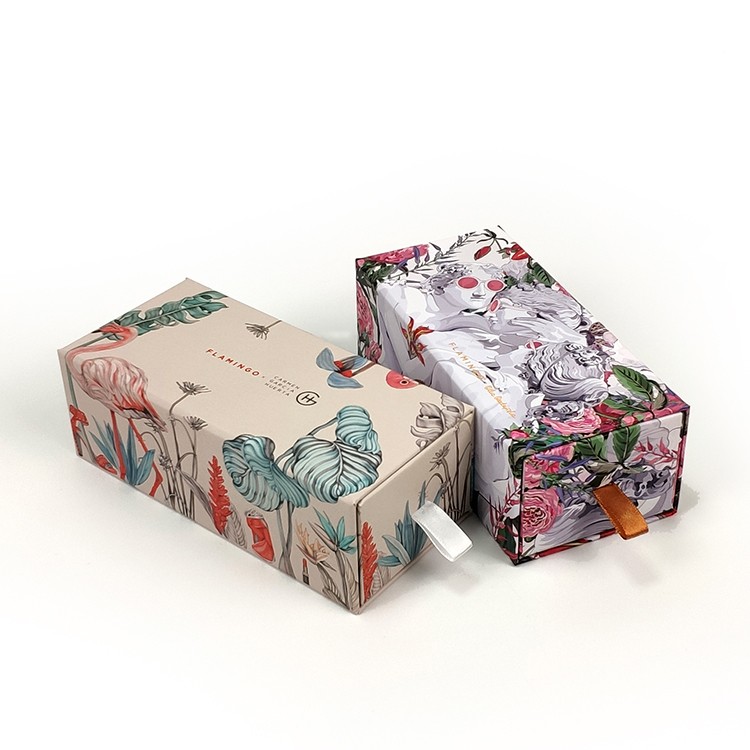 02042 paper box Custom printed logo drawer box cardboard sliding lid gift packaging printing box