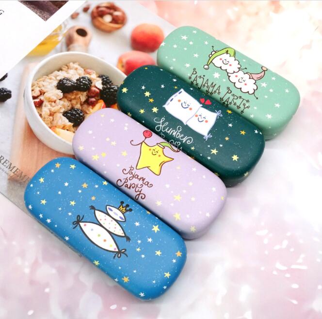 2403 case 2021 new cartoon star children glasses case fashion big frame student glasses storage box sunglasses case