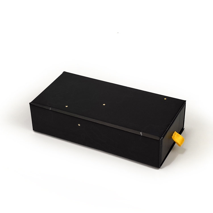 02044 paper box China wholesale custom large drawer box design environmentally friendly elegant black sunglasses box