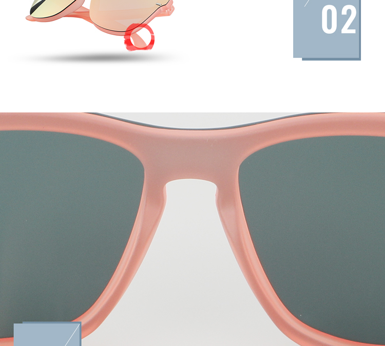 ZH-933 2021 new high-quality color focus sunglasses with pink lenses