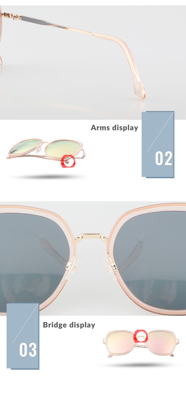 YZ-5970 Metal sunglasses 2021 High quality good Selling women's sunglasses for online shop