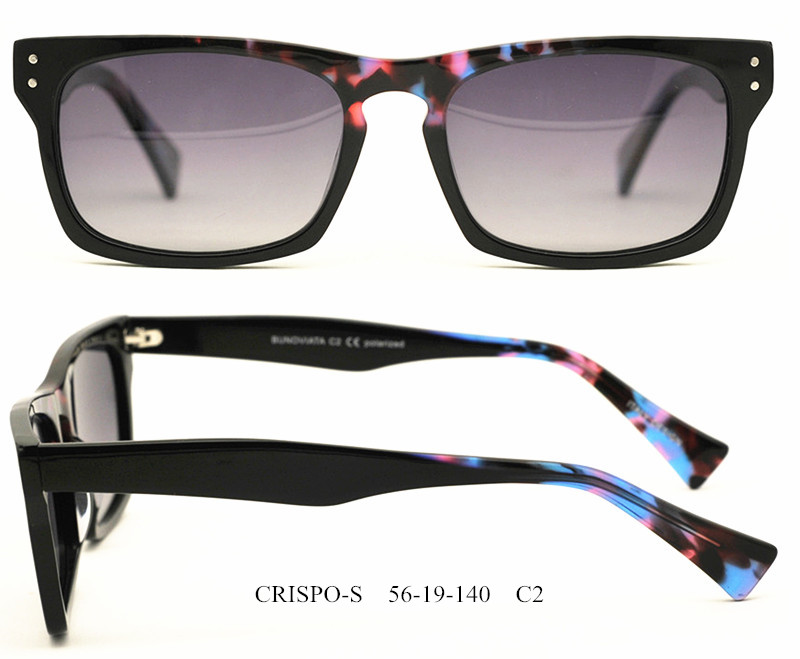 (RTS) CRISPO-S Acetate sunglasses 2021 colorful italy design acetate thick sunglasses men in stock