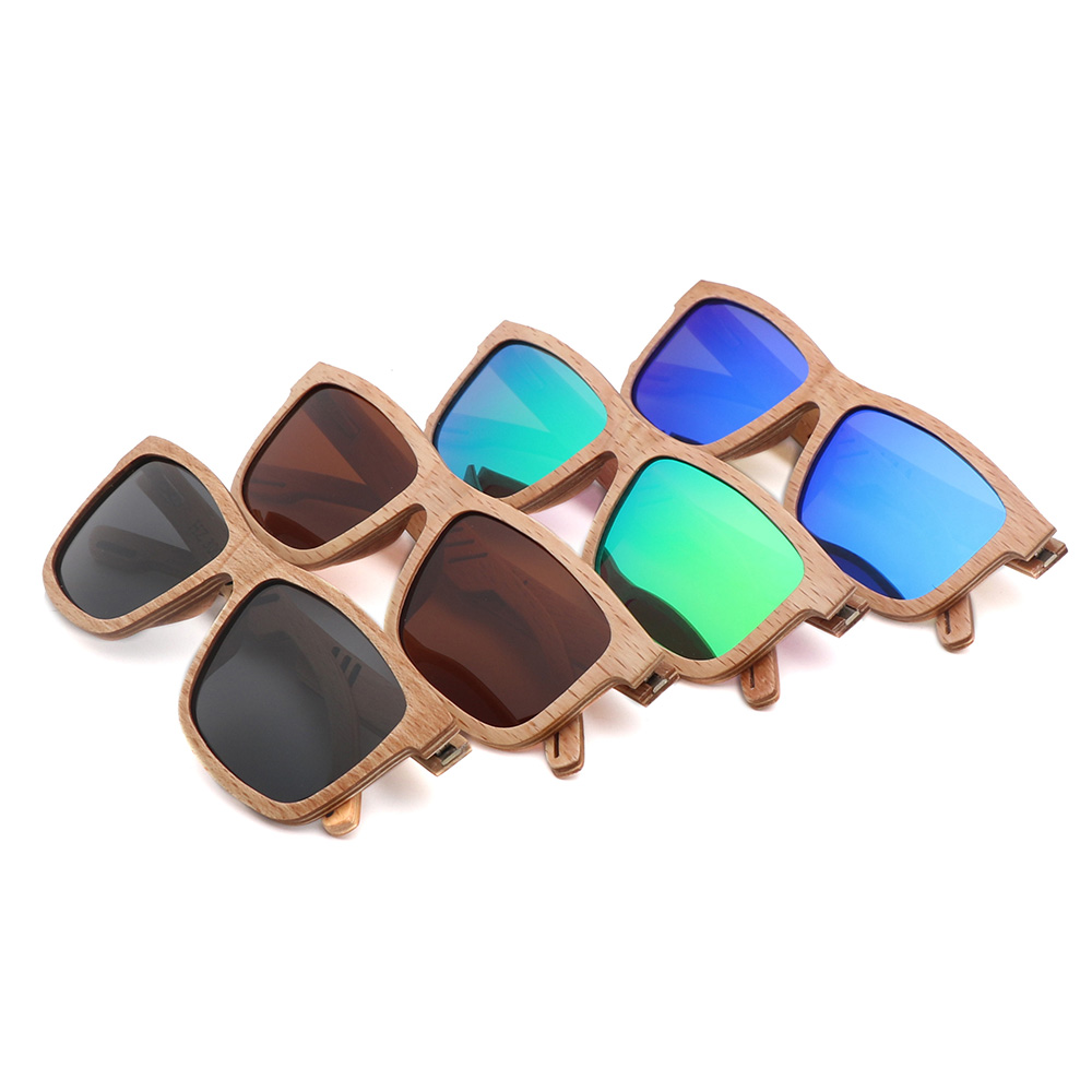 (RTS) SQ-56300-2 bamboo sunglasses 2021 high-quality biodegradable sunglasses bamboo for men and women shading