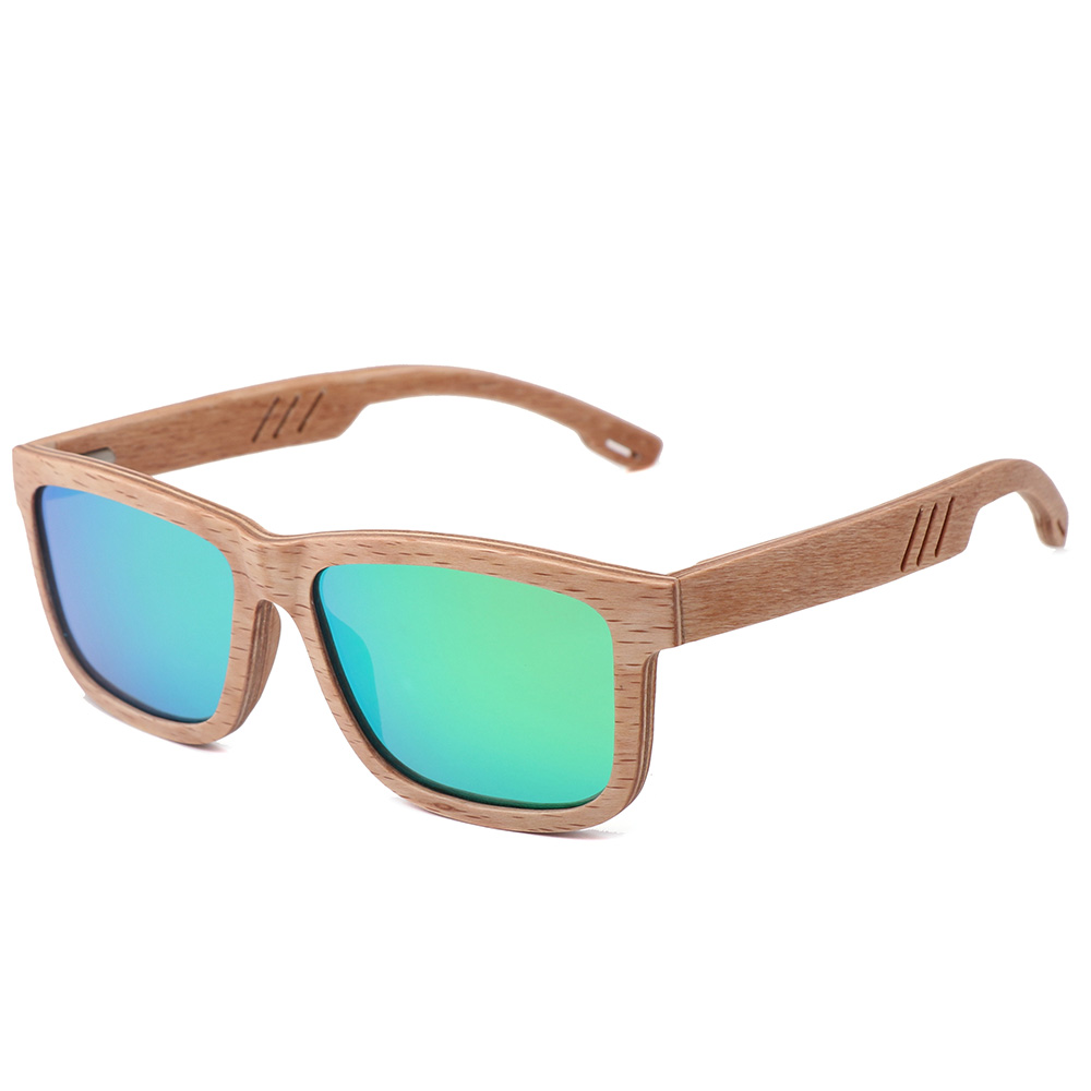 (RTS) SQ-56300-2 bamboo sunglasses 2021 high-quality biodegradable sunglasses bamboo for men and women shading