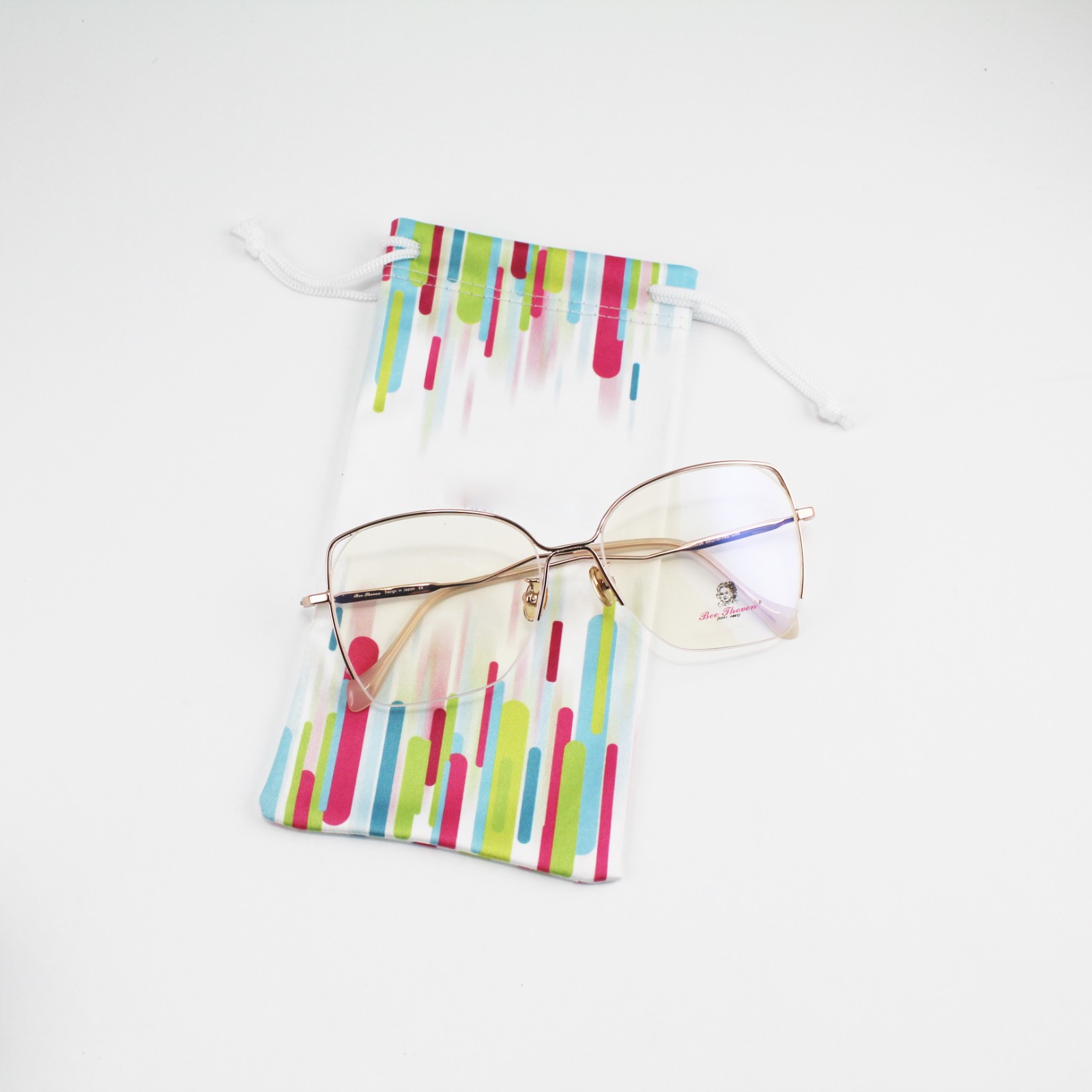 Durable waterproof Dustproof sunglasses pouch with drawstring soft eyeglasses bag glasses case Eyewear Accessories