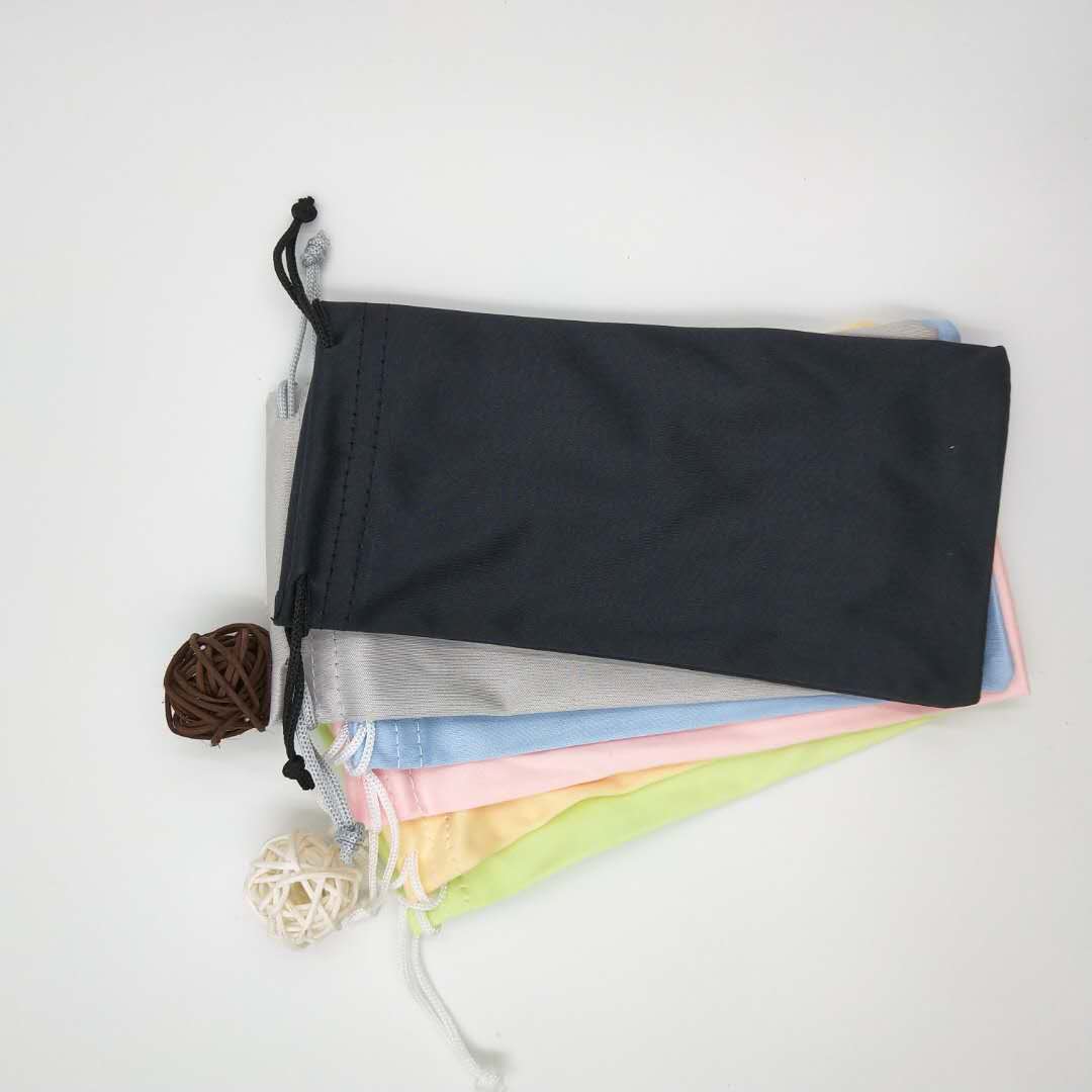 2021 single color sunglasses bags eyewear pouch drawstring bags fashion Portable glasses cloth bag
