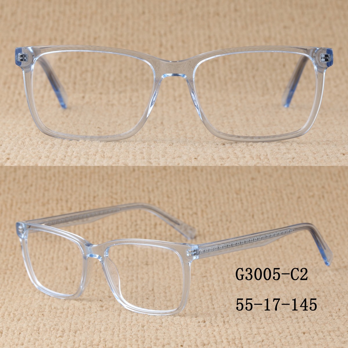 (RTS) GS-G3005 acetate glasses 2021 China's outstanding design square full rim size acetate fiber teen optical reading glasses