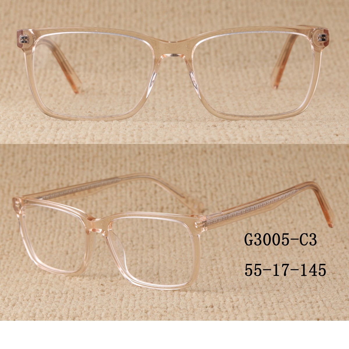 (RTS) GS-G3005 acetate glasses 2021 China's outstanding design square full rim size acetate fiber teen optical reading glasses