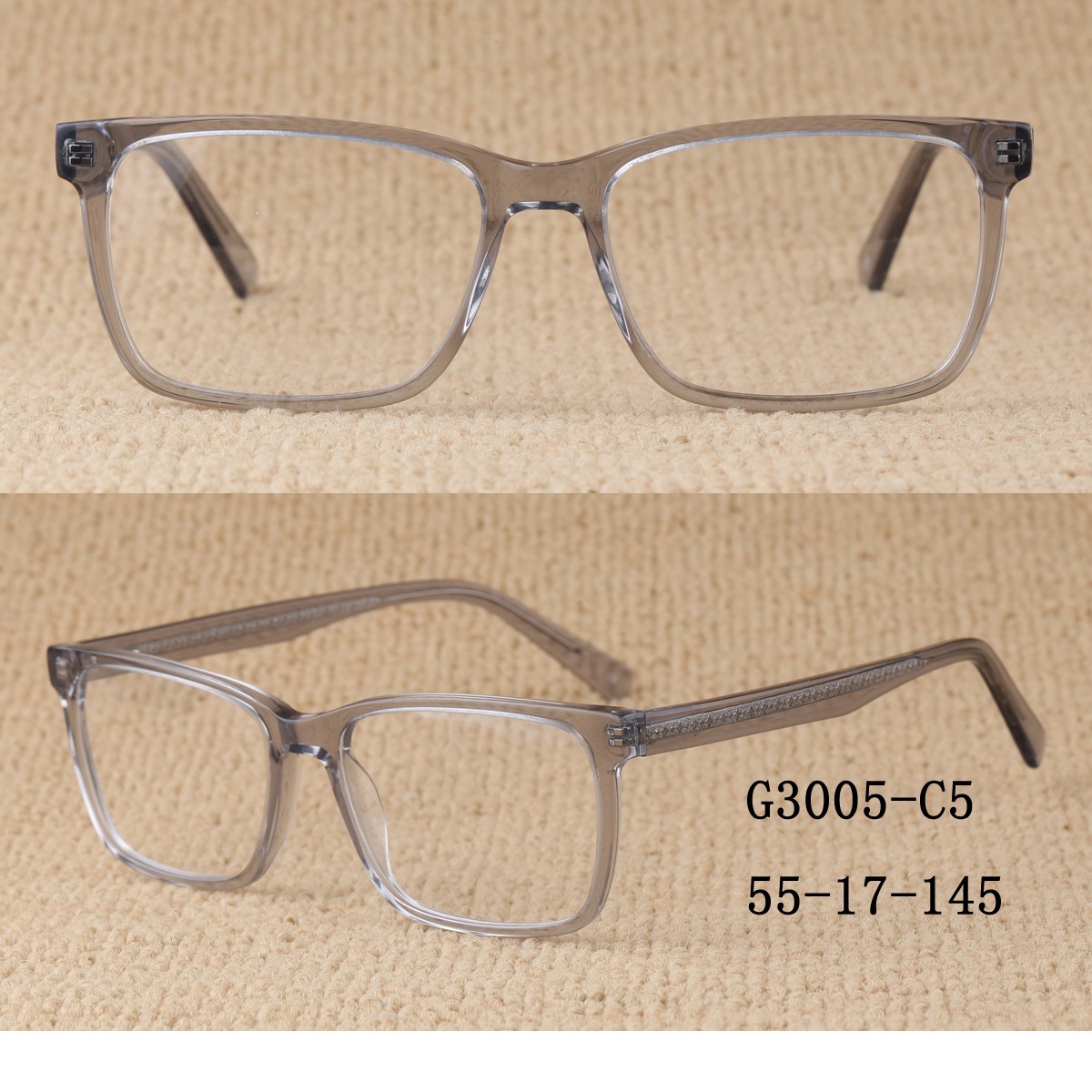 (RTS) GS-G3005 acetate glasses 2021 China's outstanding design square full rim size acetate fiber teen optical reading glasses