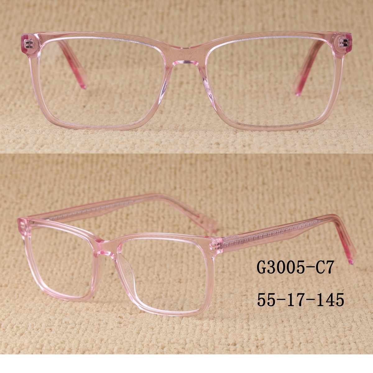 (RTS) GS-G3005 acetate glasses 2021 China's outstanding design square full rim size acetate fiber teen optical reading glasses