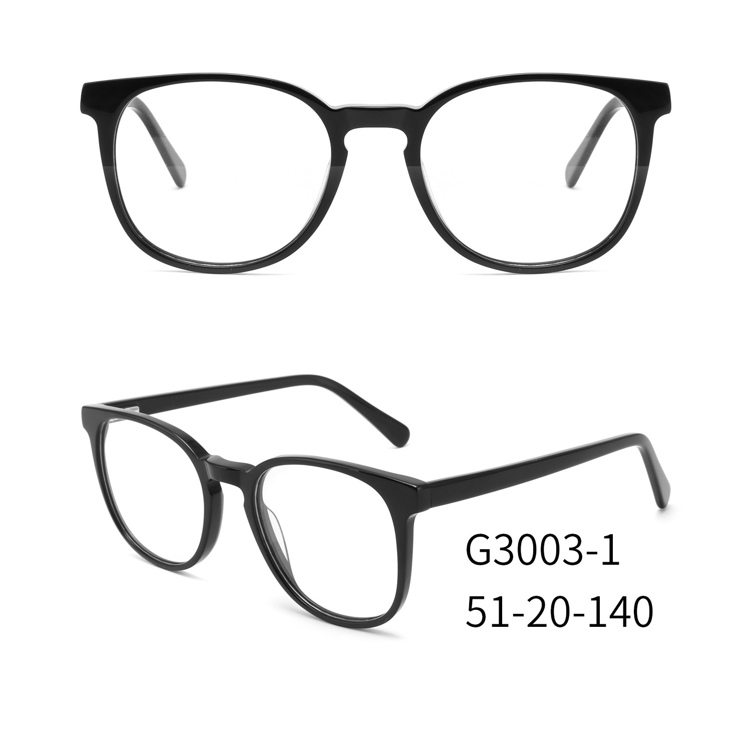 (RTS) GS-G3003 acetate glasses 2020 anti blue flat acetate glasses fashion frame