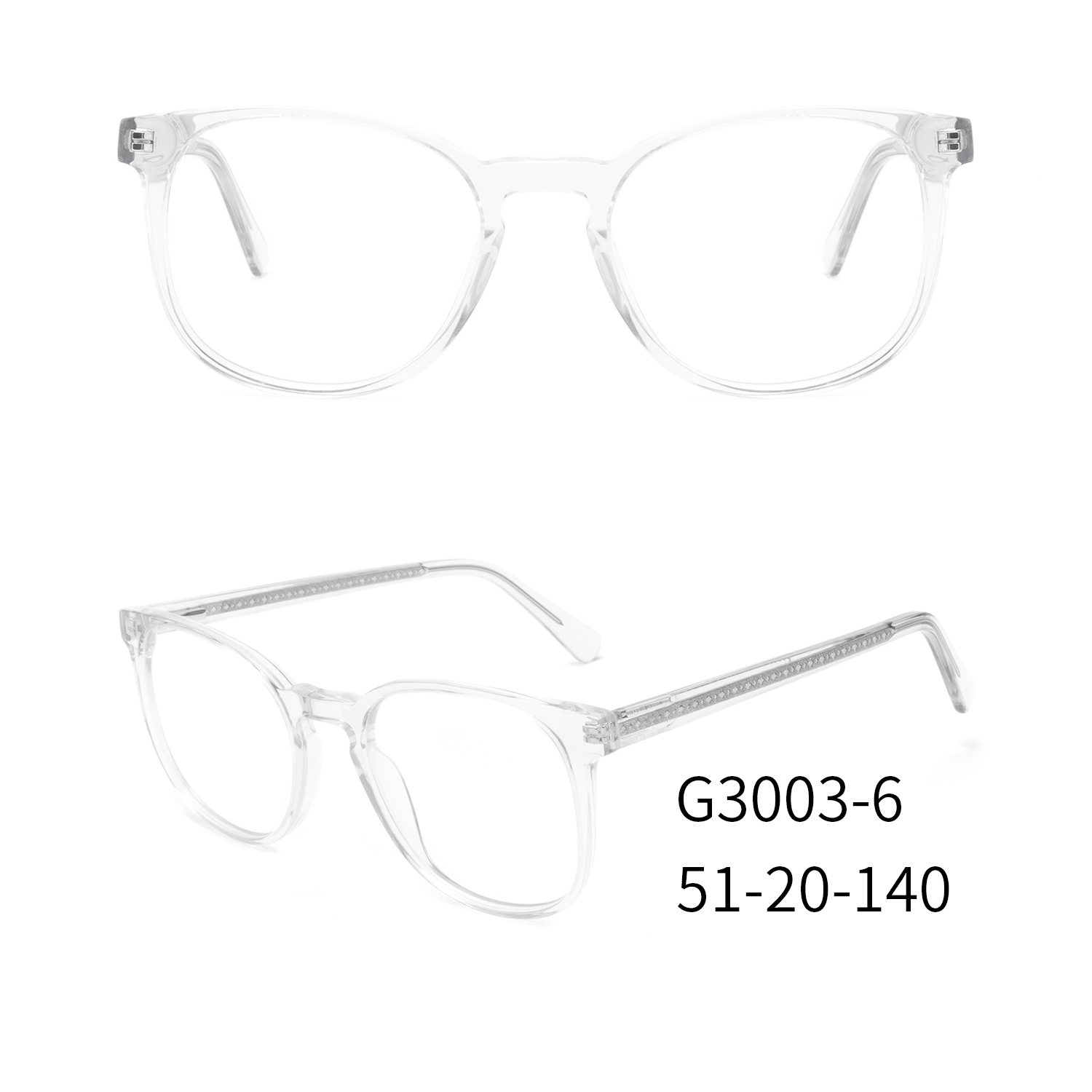 (RTS) GS-G3003 acetate glasses 2020 anti blue flat acetate glasses fashion frame