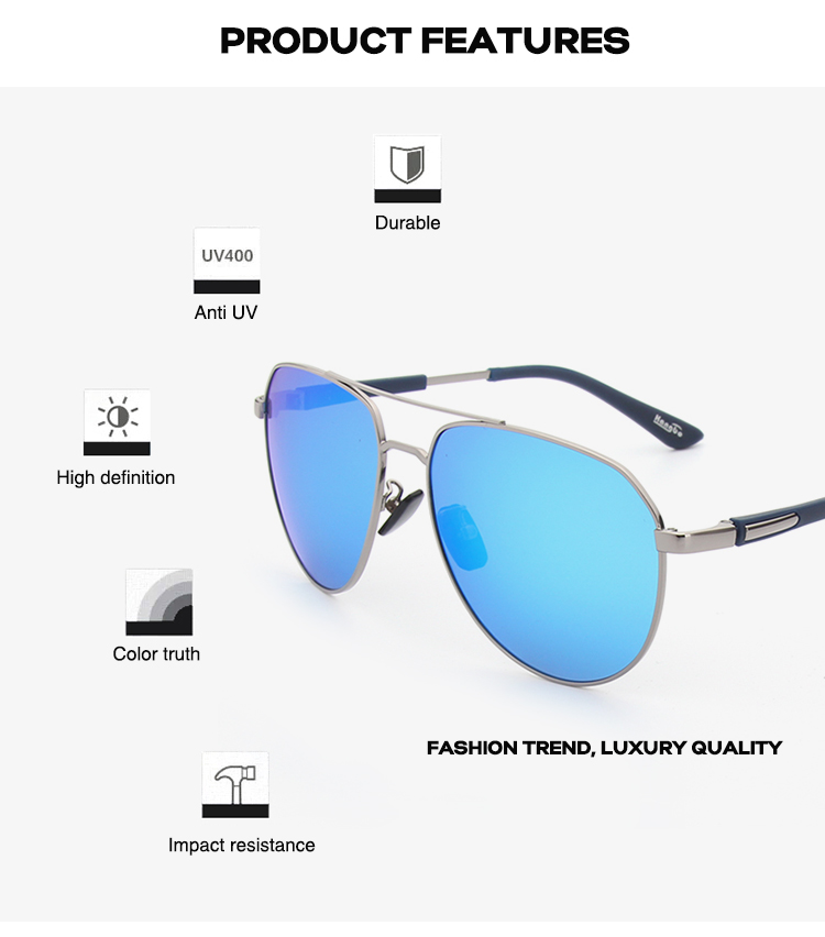 (RTS) SB-1020 men sunglasses hot sale fashion round metal frame polarized sunglasses