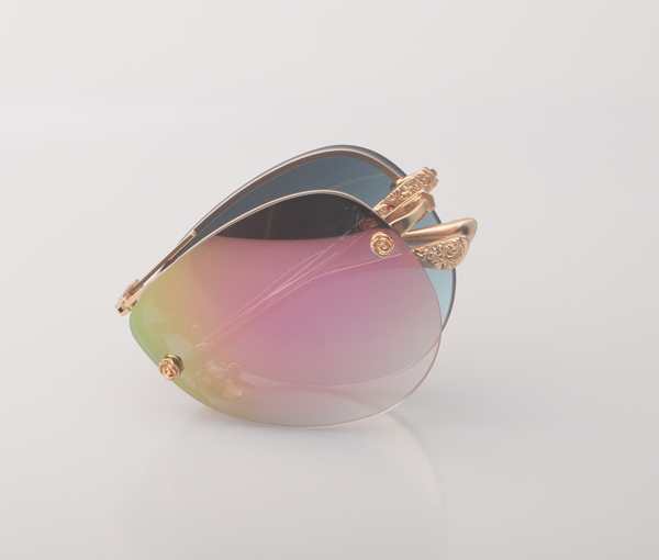 Metallic foldable sunglasses LY-002