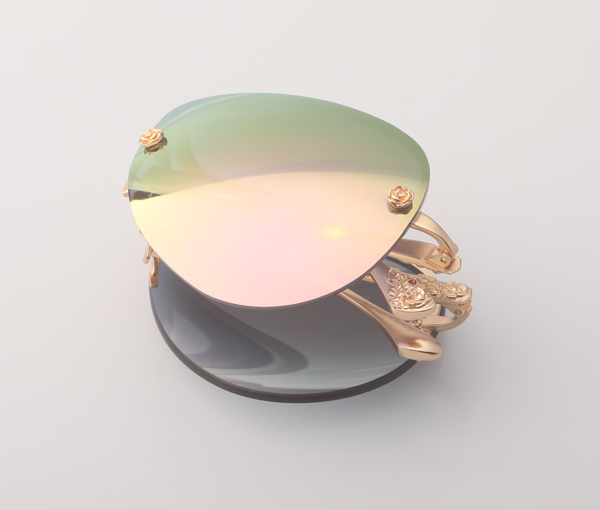 Metallic foldable sunglasses LY-002