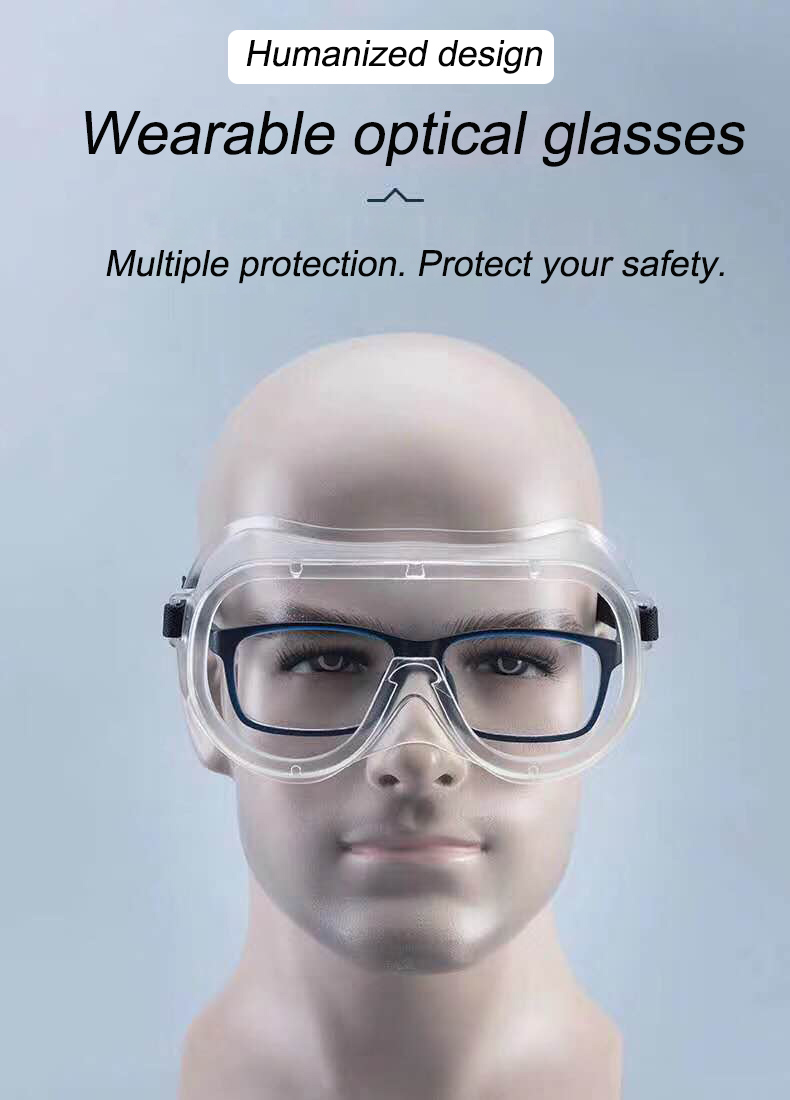 2020 Safety goggles protective goggles can wear optical glasses