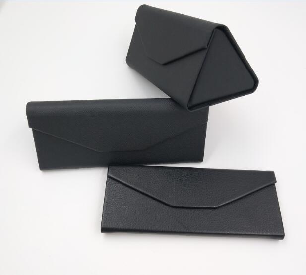 Triangle folding handmade glasses box can be customized logo sunglasses glasses frame case for wholesale