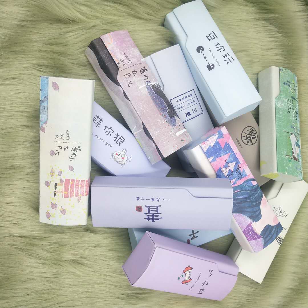 2020 the new folding glasses box optical myopia frame handmade glasses box custom LOGO 2020 the new folding glasses box optical myopia frame handmade glasses box custom LOGO