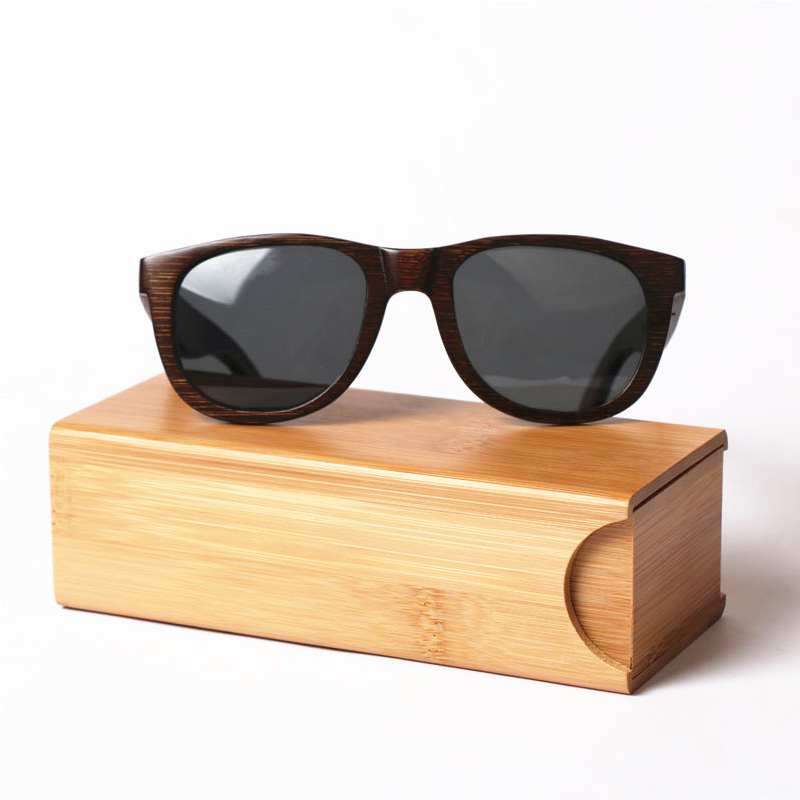 6005 2019 new design bamboo sunglasses box glasses case with wholesale price