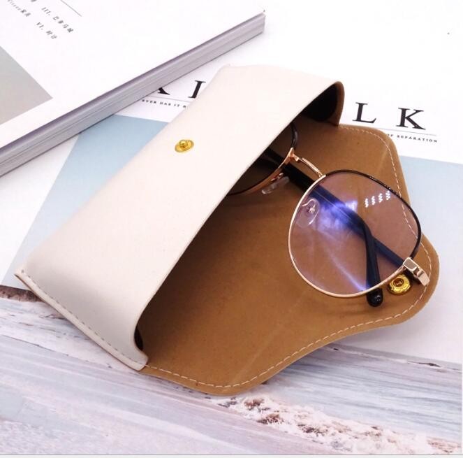 004 case 2021 new fashion glasses case leather sunglasses soft bag myopia case handmade sunglasses case wholesale factory directly sales