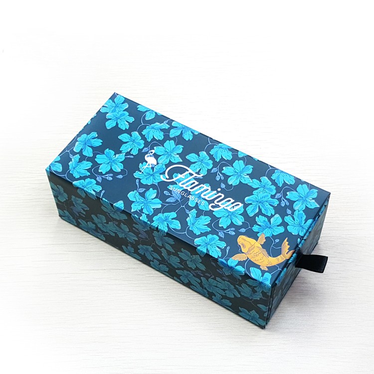 02004 paper box 2021 New wholesale custom eyewear paper drawer package box sunglasses anti blue glasses packaging sets