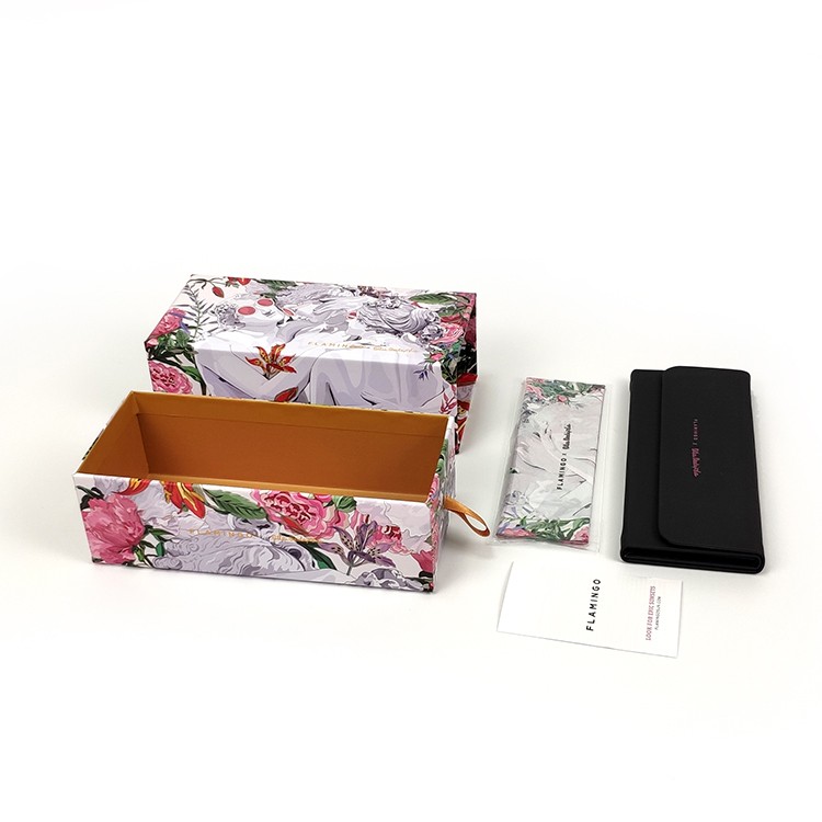 02042 paper box Custom printed logo drawer box cardboard sliding lid gift packaging printing box