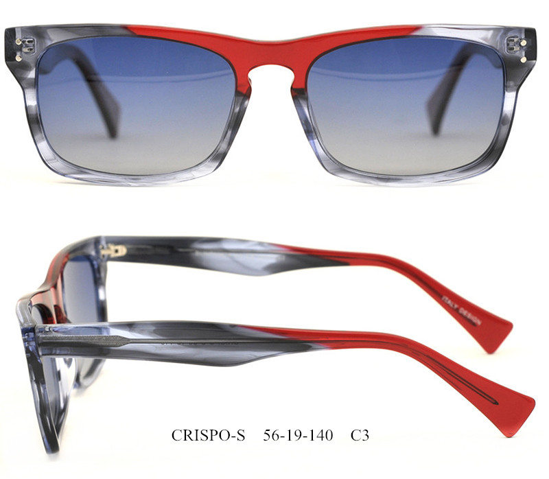 (RTS) CRISPO-S Acetate sunglasses 2021 colorful italy design acetate thick sunglasses men in stock