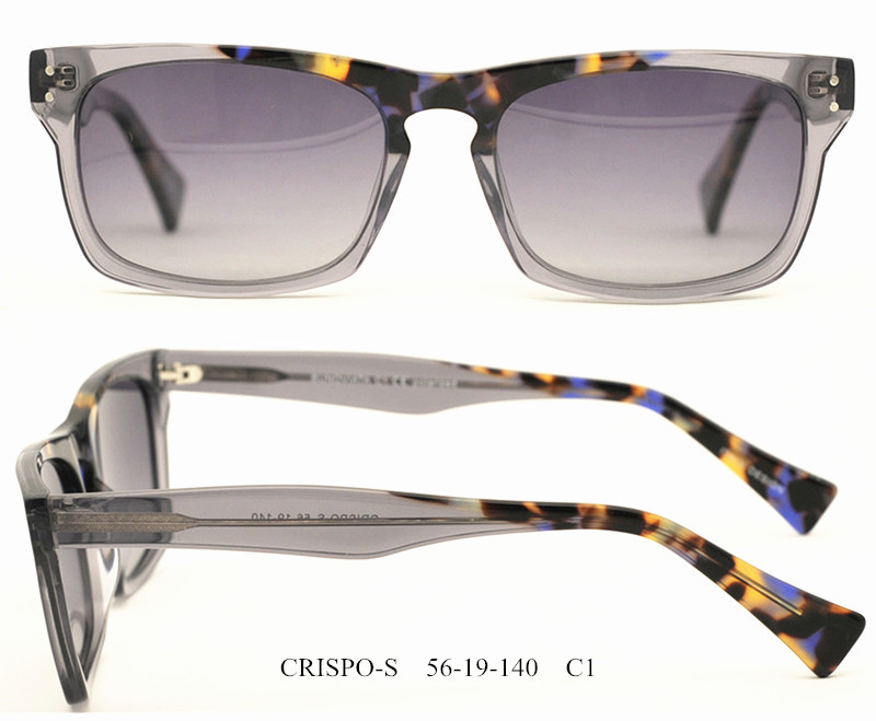 (RTS) CRISPO-S Acetate sunglasses 2021 colorful italy design acetate thick sunglasses men in stock