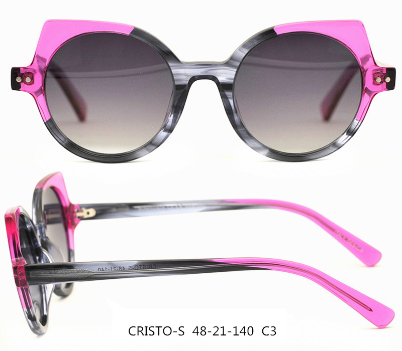 (RTS) CRISTO-S Acetate sunglasses 2021 cat eye acetate sunglasses oval acetate sunglasses acetate sunglasses women with small MOQ