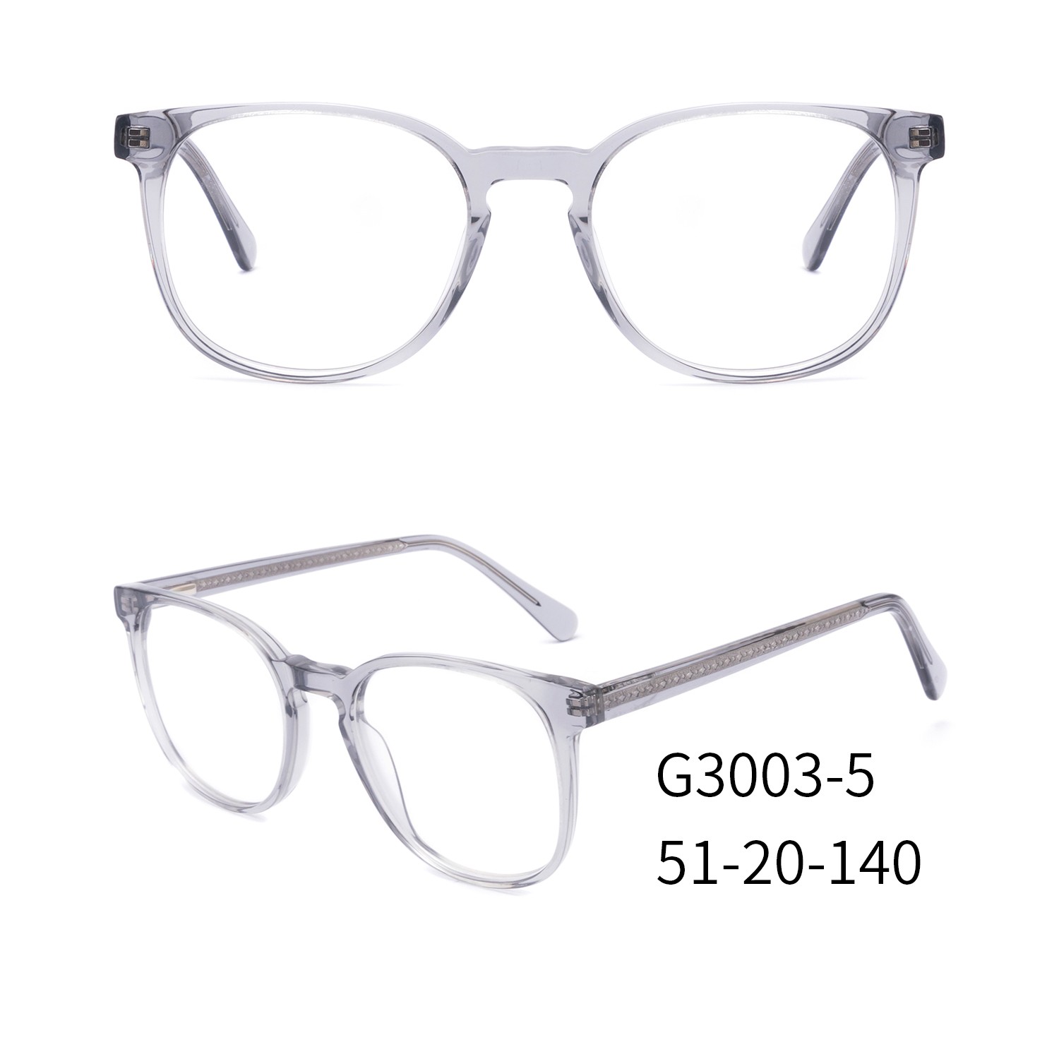 (RTS) GS-G3003 acetate glasses 2020 anti blue flat acetate glasses fashion frame