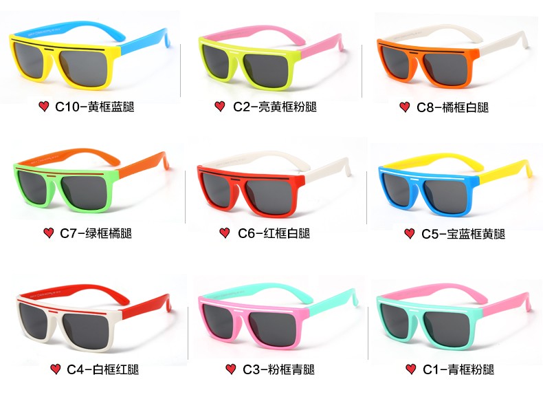 (RTS) SB-S8171 children sunglasses Customized PC sunglasses kids custom logo sun glass for child