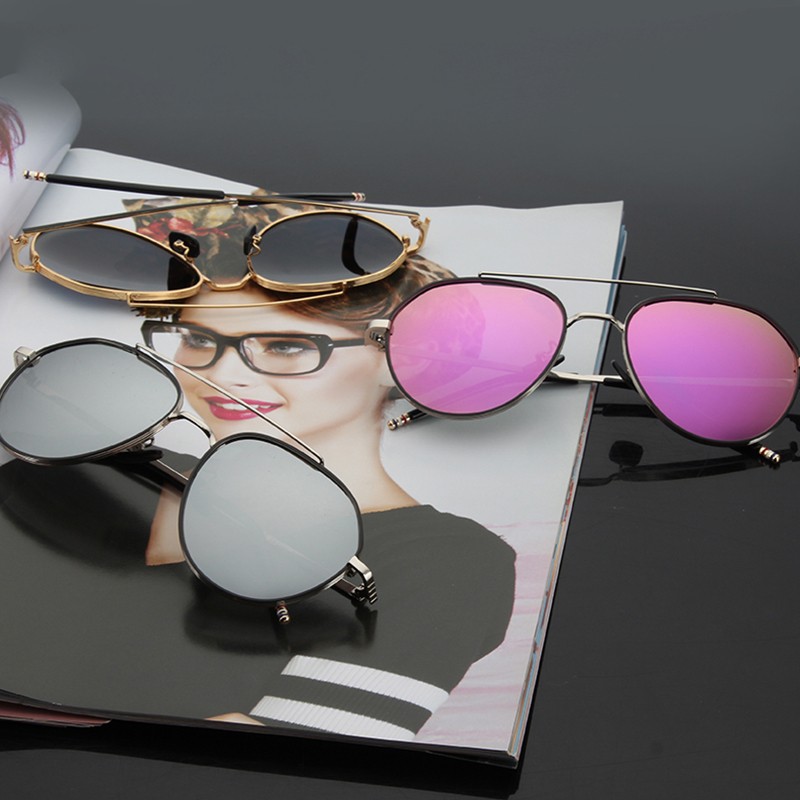(RTS) SB-1022 men sunglasses New Fashion Six Colored Lens Round Frame Eyewear Sunglasses Retro Ladies Sunglasses